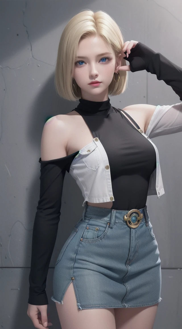 Beautiful woman with perfect figure：1.4，Layered hairstyle，Prominent cleavage，Bikini：1.5，Super short pleated skirt，whole body，Very delicate facial and skin texture，Double eyelids，Skin Whitening，Long yellow hair