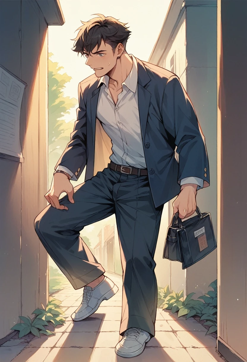 Satoru Gojo dressed as a lawyer