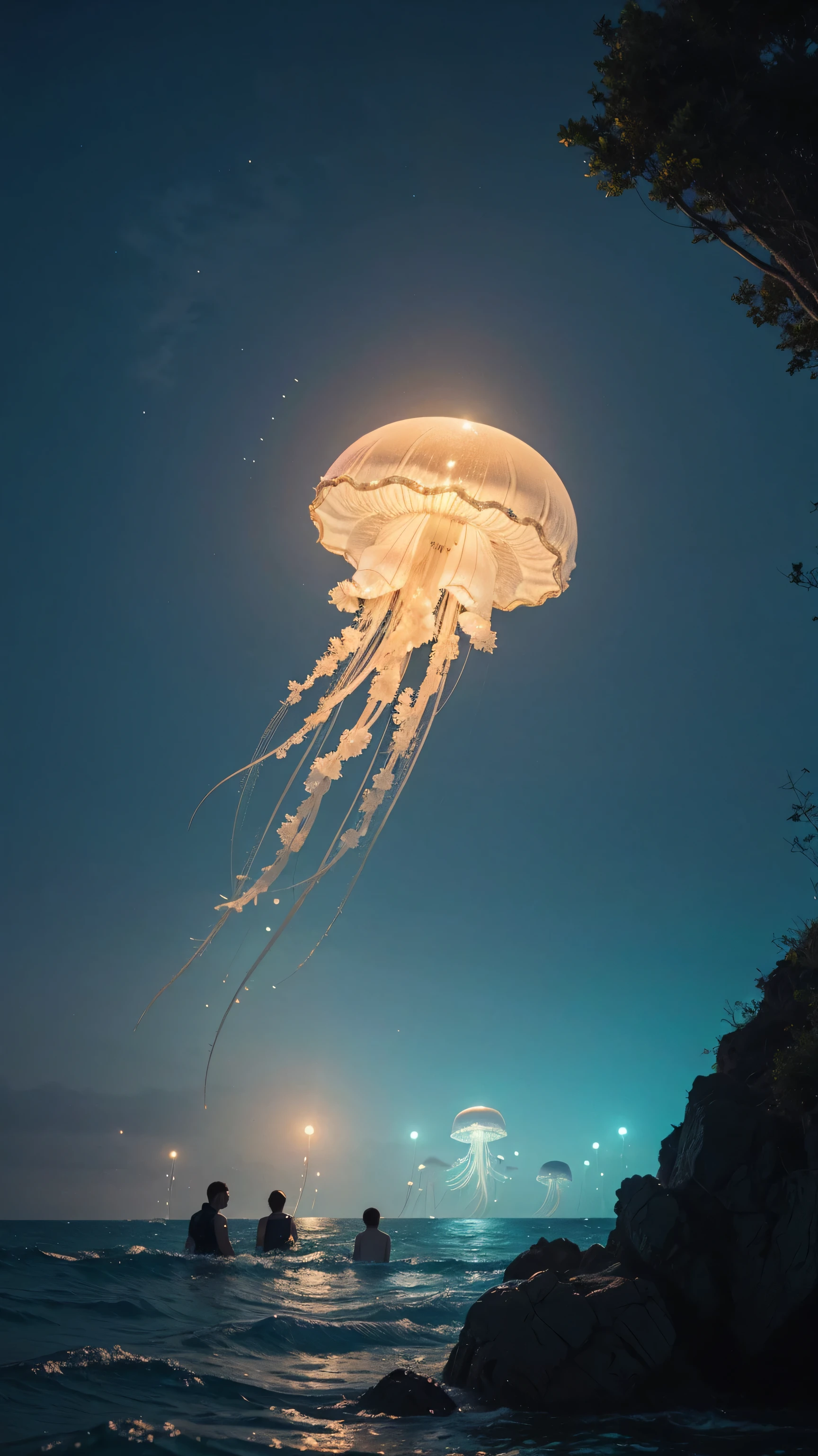 jellyfishforest, high quality, Very detailed, Ocean