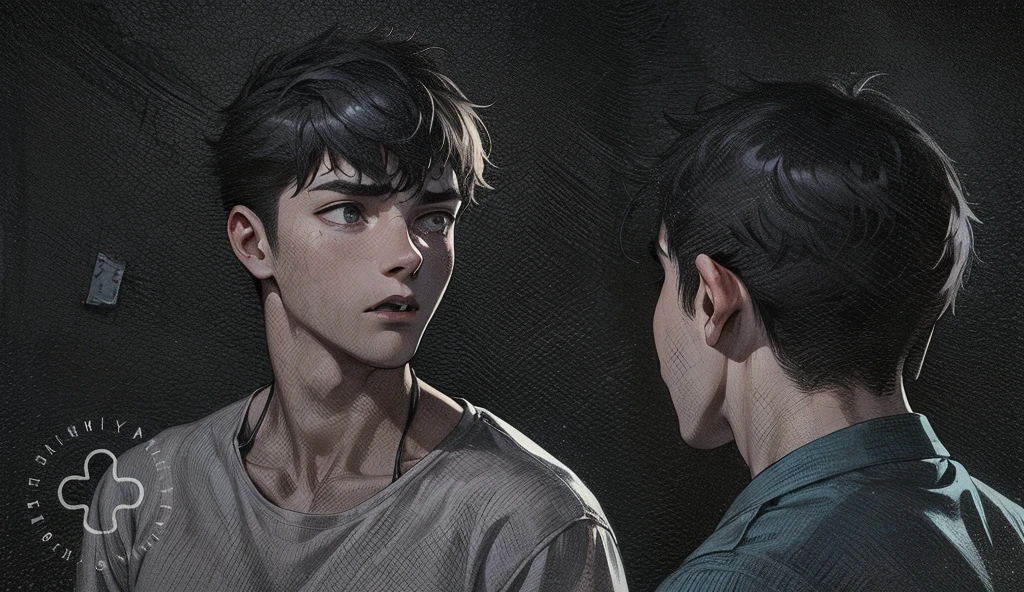 There are two 18-year-old boys who are talking to him, scared, worried, and he says they have to escape.