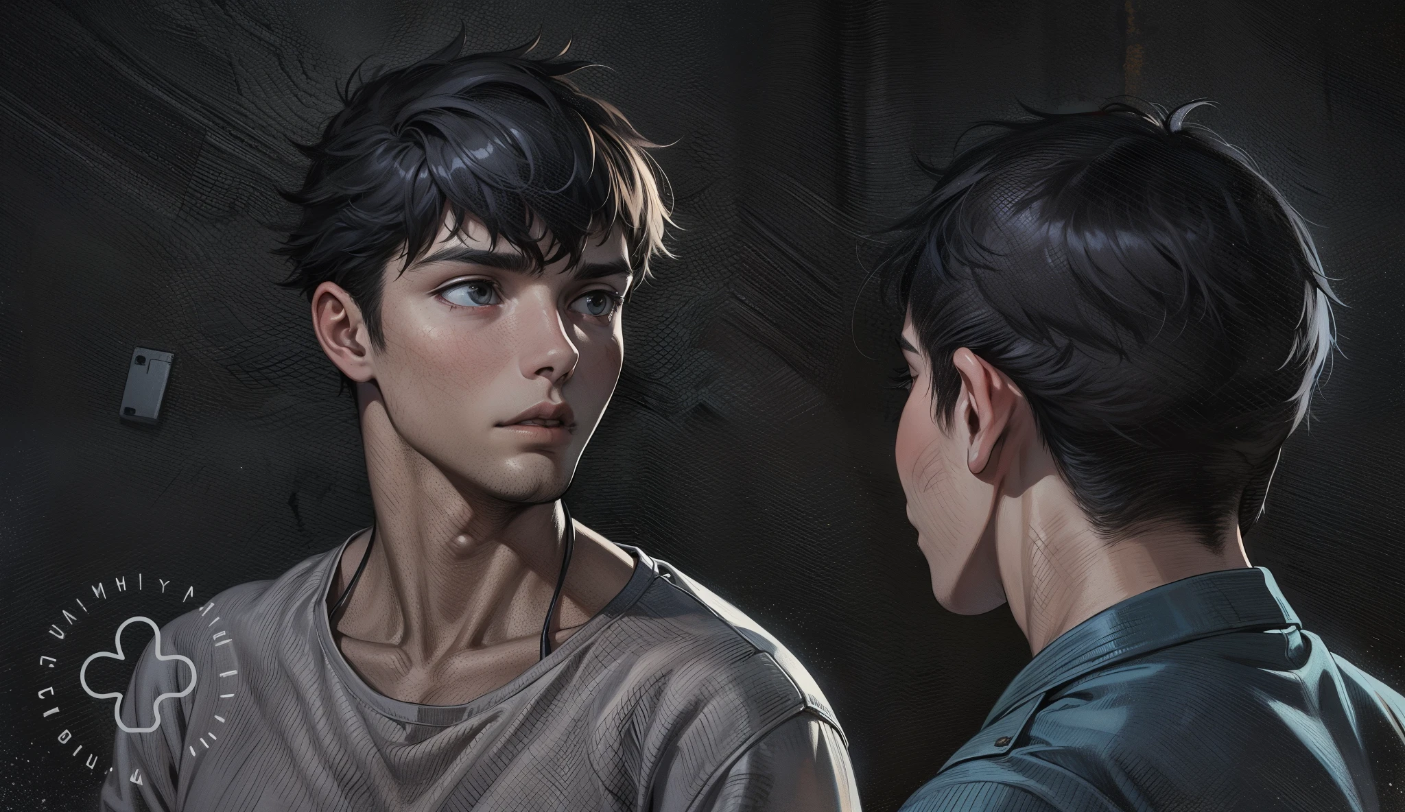 There are two 18-year-old boys who are talking to him, scared, worried, and he says they have to escape.