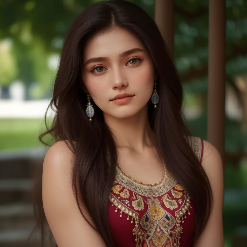 European woman, closeup, sandals, (shirt), pants, (leaning tower of pisa), ZM_helle, wide shoulders, perfect face, (contact iris: 1.1), pale skin, skin pores , depth of field
