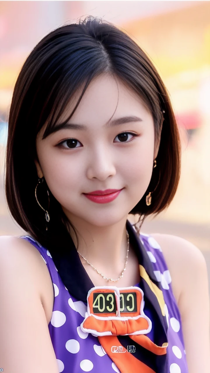 ((best quality)), ((masterpiece)), (detailed), perfect face, araffe woman in a long dark-blue shirt and blue denim skirt walking down a street, thicc,  wavy  short hair , she has a jiggly fat round belly, bbwchan, wearing tight simple clothes, skinny waist and thick hips, widest hips, her belly is fat and round, soft curvy shape, hyperrealistic full figure, wearing a cute top, wide hips, wearing 10 bracelet , wearing huge diamond necklace 
