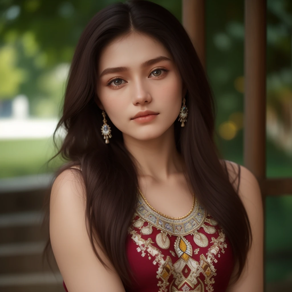 European woman, closeup, sandals, (shirt), pants, (leaning tower of pisa), ZM_helle, wide shoulders, perfect face, (contact iris: 1.1), pale skin, skin pores , depth of field