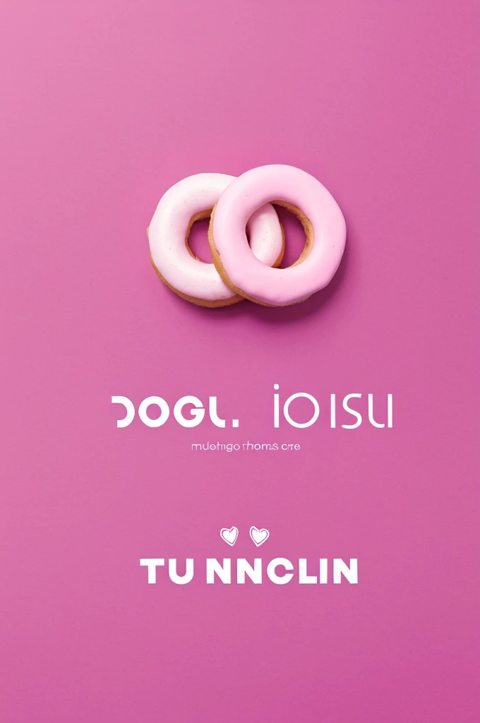 Give me a minimalist logo for my mini donut business, I publish myself on social networks and order at home, my business is called "All with love" fuchsia background with white