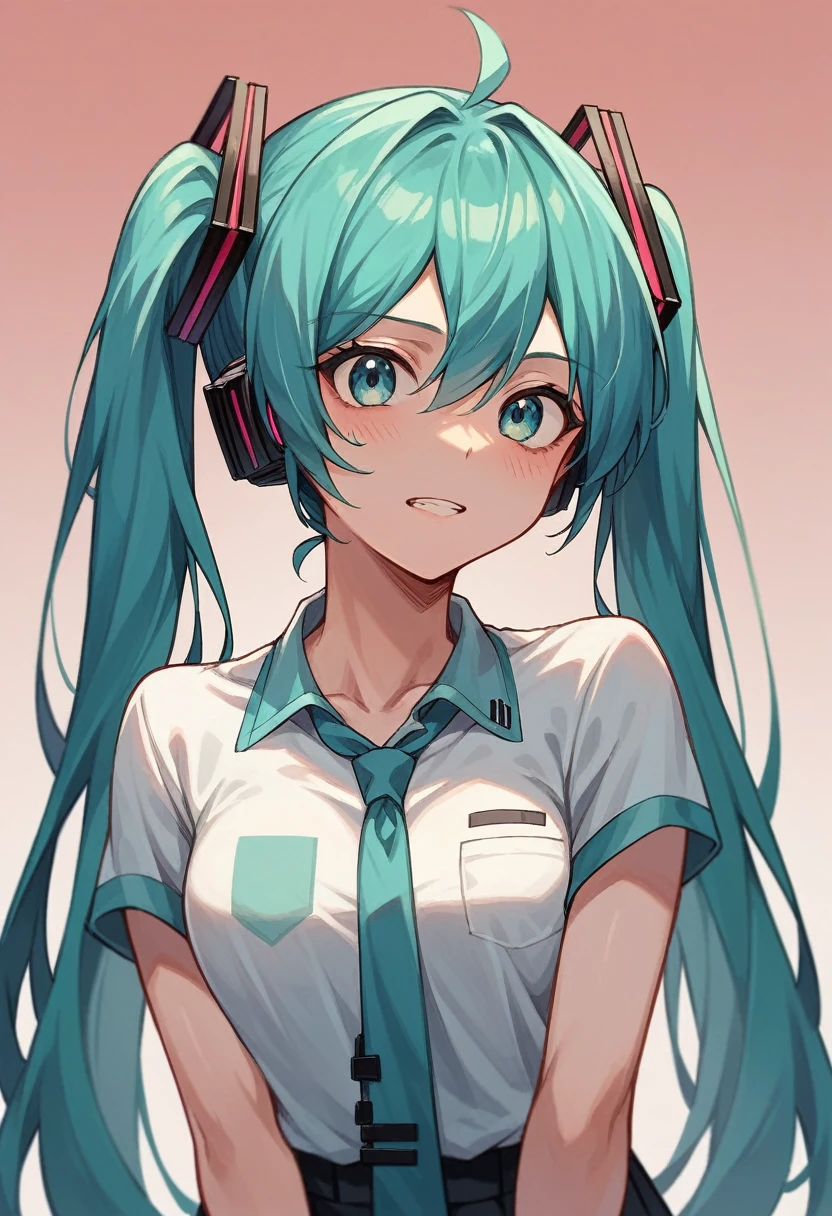 Miku hatsune with the shirt of the country Argentina