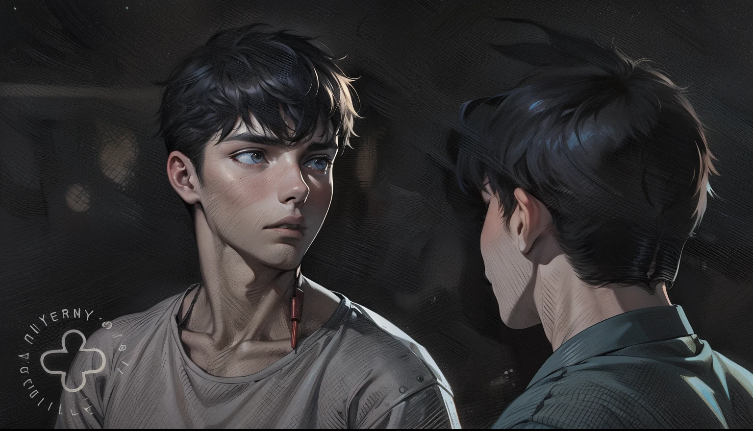 There are two 18-year-old boys who are talking to him, scared, worried, and he says they have to escape.