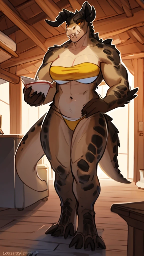By bebebebebe, by lostgoose, high_larguirucho_muscular_dark female deathclaw_beige_scaly_body spotted_yellow scales_eyes only masterpiece best_absurd quality highly_cleanly detailed_drawn_anthro eyes_only by_claw drip, by_Greasymojo, by_underscore-b, by_torn runaway 