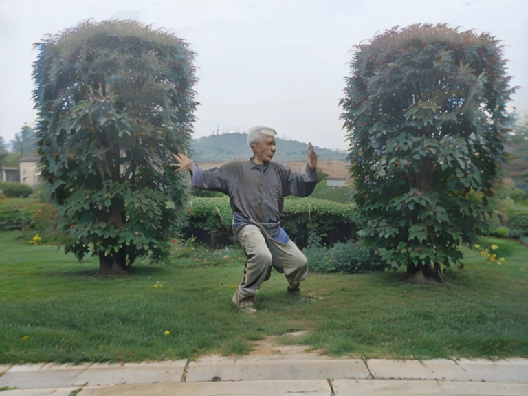 Old man practicing Tai Chi