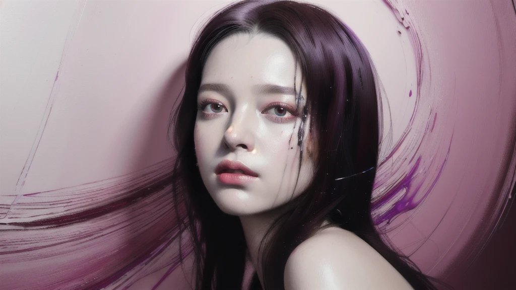 Android Beauty, Powerful paintings inspired by Francis Bacon, Ultra-realistic surrealism, Hyperrealism, fear, art, hyper real painting, Realistic illustration painting, カラフルなHyperrealism, Hyper-realistic digital art