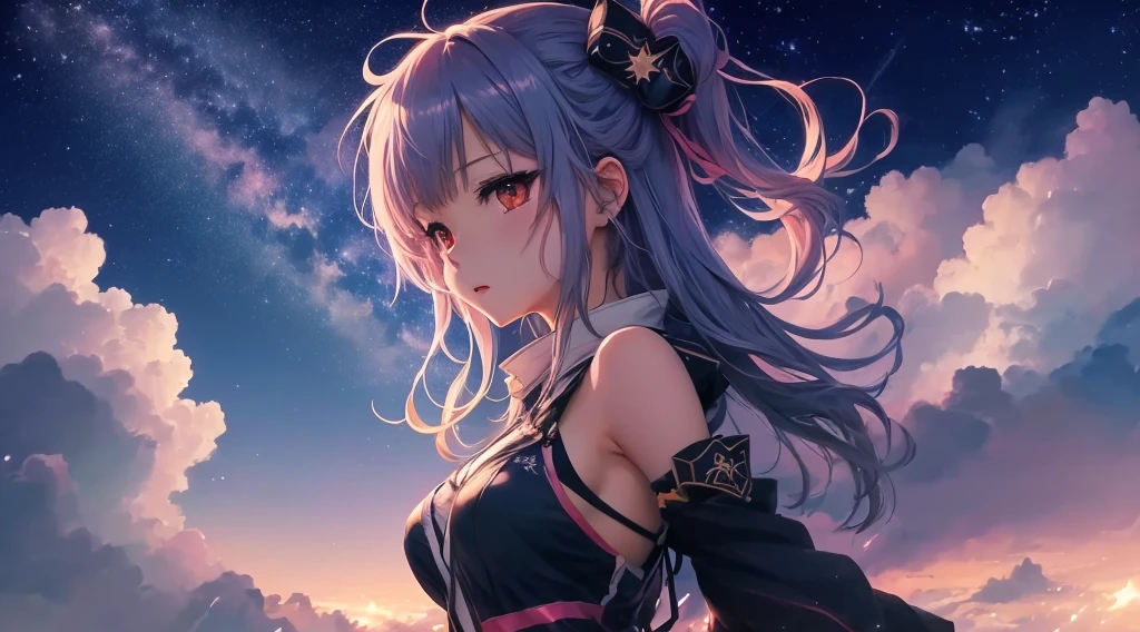 anime, girl, night, performer, cloud, night sky, performer, girl, night sky, performer, night sky, girl, night sky, anime art wallpaper 8 k, anime art wallpaper 4k, anime art wallpaper 4 k, 4k anime wallpaper, anime wallpaper, anime wallpaper 4k, anime wallpaper 4 k, anime background, 4K Manga Wallpapers