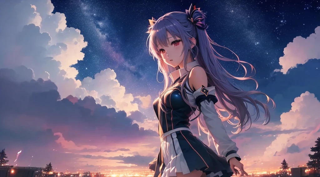 anime, girl, night, performer, cloud, night sky, performer, girl, night sky, performer, night sky, girl, night sky, anime art wallpaper 8 k, anime art wallpaper 4k, anime art wallpaper 4 k, 4k anime wallpaper, anime wallpaper, anime wallpaper 4k, anime wallpaper 4 k, anime background, 4K Manga Wallpapers