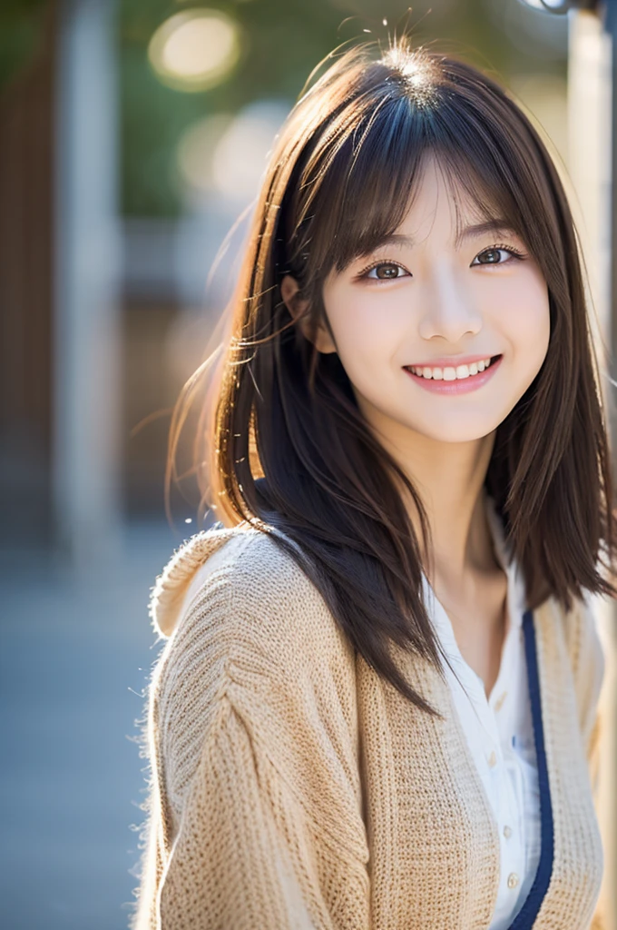 Image resolution 8K、masterpiece:1.3)、Beauty、1 female、(魅力的なbody:1.2)、abdomen:1.1、Dark Brown Hair:1.1、(body:1.2)、Ultra-detailed face、Attractive lips、double eyelid、Wear fashionable, stylish clothes、Super realistic and detailed and super cute、Japanese women、10th generation(18-year-old)、Smiling with a nice smile、Hair fluttering in the wind、Short Hairstyle、Portrait in studio、