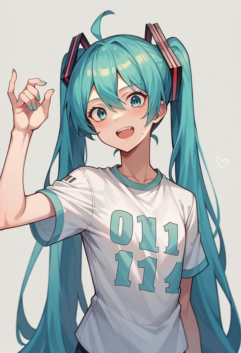 Miku hatsune is wearing the Argentina shirt