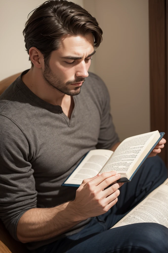 Man reading the bible