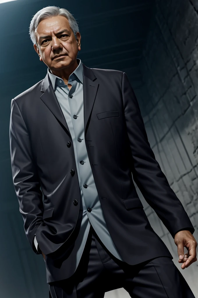 Andres Manuel López Obrador anime version as a Jujutsu Kaisen character