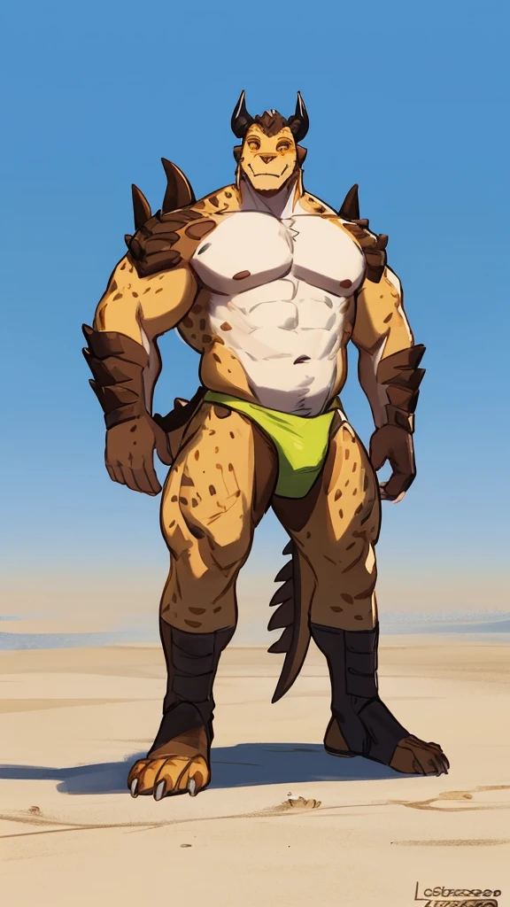By bebebebebe, by lostgoose, high_larguirucho_muscular_dark boy deathclaw_beige_scaly_body spotted_yellow scales_eyes only masterpiece best_absurd quality highly_cleanly detailed_drawn_anthro eyes_only by_claw drip, by_Greasymojo, by_underscore-b, by_torn runaway cuerpo mas encorvado