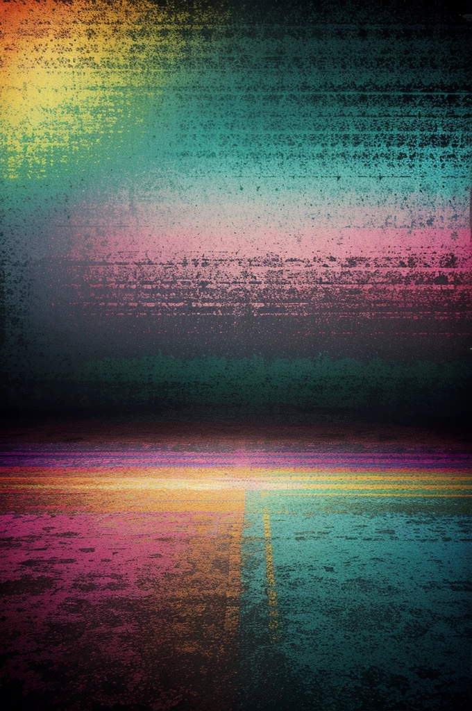 retro vintage 1970's vector graphic background, masterpiece, high quality, simple design with splashed colorss, some grunge texture, vivid rainbow color variations,