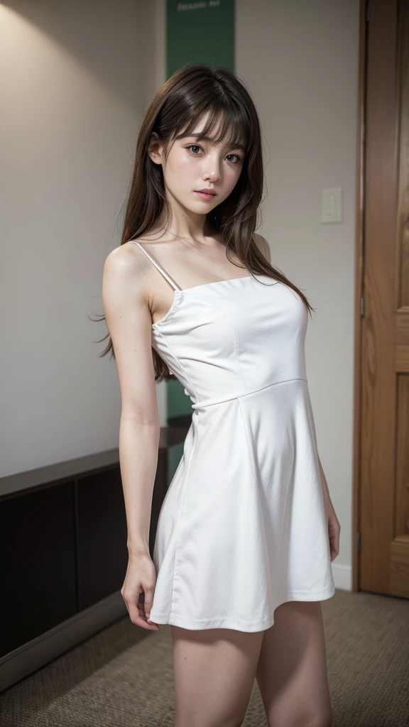 Blanca Niebes with a mini dress