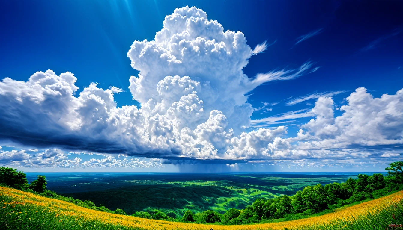 Summer sky,Realistic,Very realistic,Extreme Detail,Breathtakingly realistic,High contrast realism,High Saturation Realism,Vibrant colors,Dramatic lighting,Fascinating landscape,Persuasive storytelling,Atmospheric scenery,Captivating visuals,Intricate details,Strong emotions,Heavenly Beauty,A dreamlike world, colourful