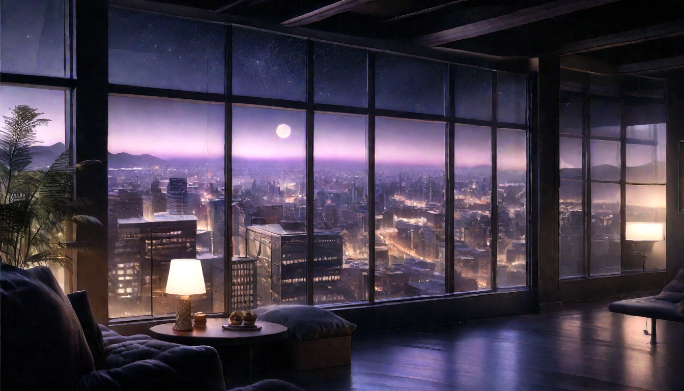 Starry sky and skyscrapers
(Highest quality,4K,8K,High resolution,masterpiece:1.2),Super detailed,(Realistic,photoRealistic,photo-Realistic:1.37),High resolution,超High resolution,Studio Lighting,very,Peaceful and calm,Quiet atmosphere,Soft moonlight,Calm,A lush rooftop garden with colorful flowers,A gentle breeze gently sways the plants,Fresh night air,The faint sounds of the city below,Deep purple hues in the night sky,Sparkling stars scattered across a dark canvas,A glimmer of light from a distant building,Reflection of the moon on the surface of a building,A subtle shadow illuminated by the moonlight,CalmCalmカラーパレット,A fantastical and dreamy atmosphere