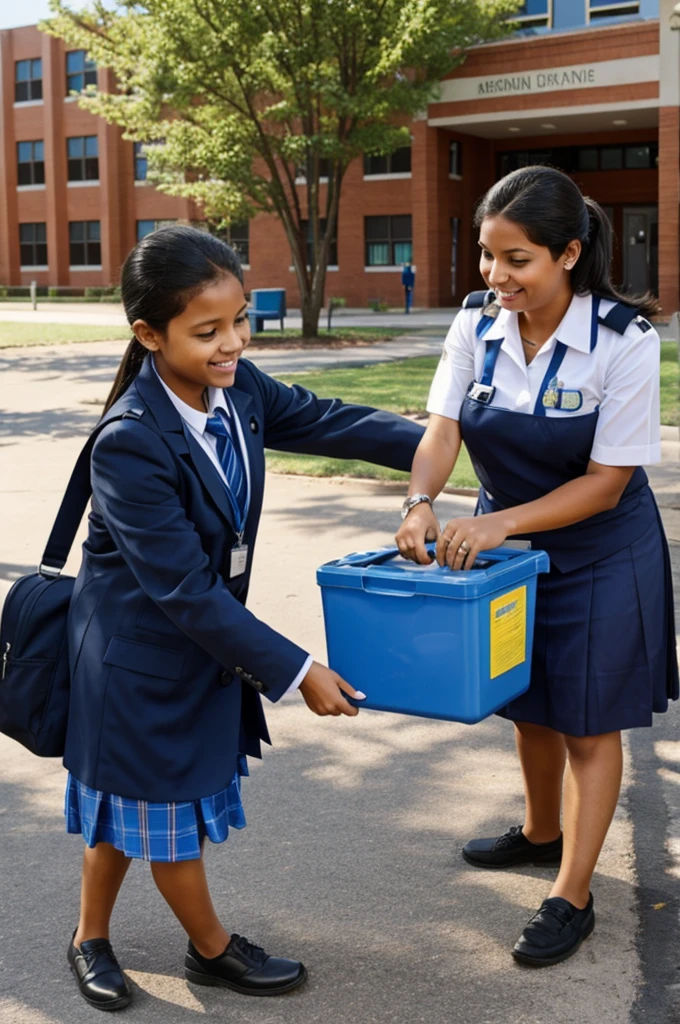 Public servant helping school 