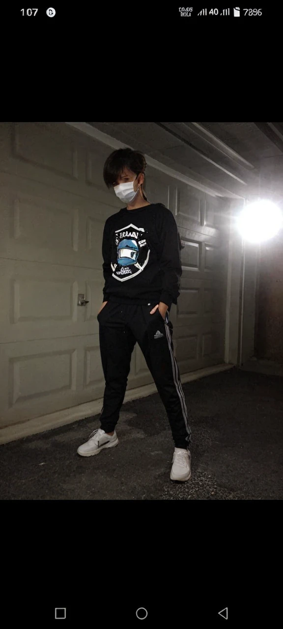Make it wearing psychology student uniform and wearing a white facemask