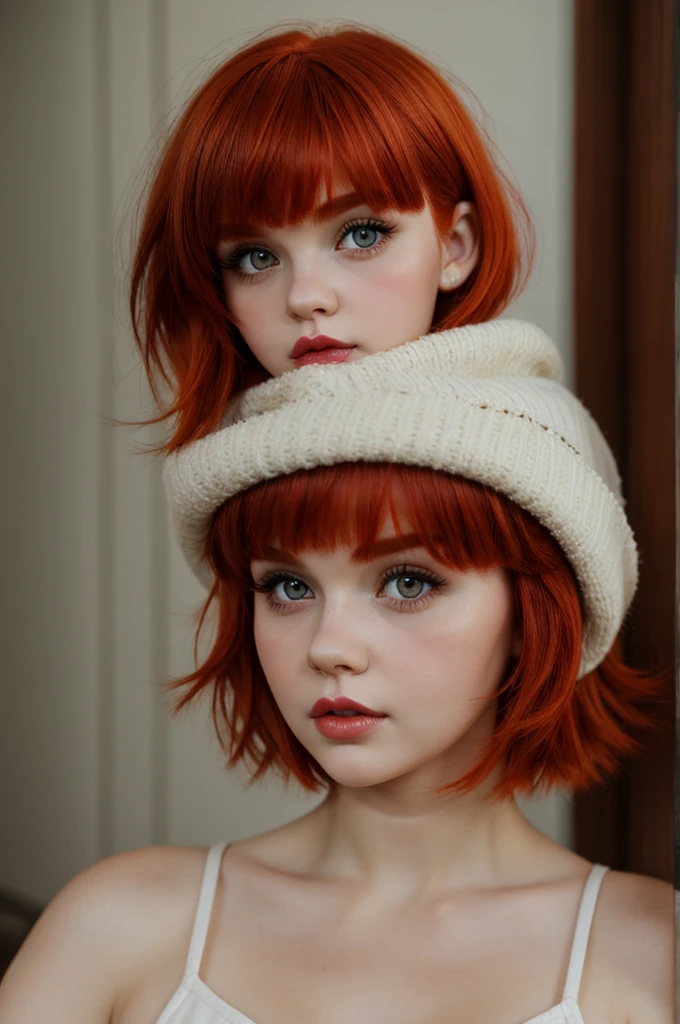 blythe dolls
Red hair Honey eyes lips lip piercing Red cheeks short hair with bangs 