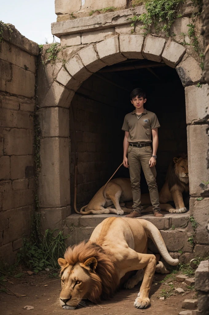 Daniel in the lions pit