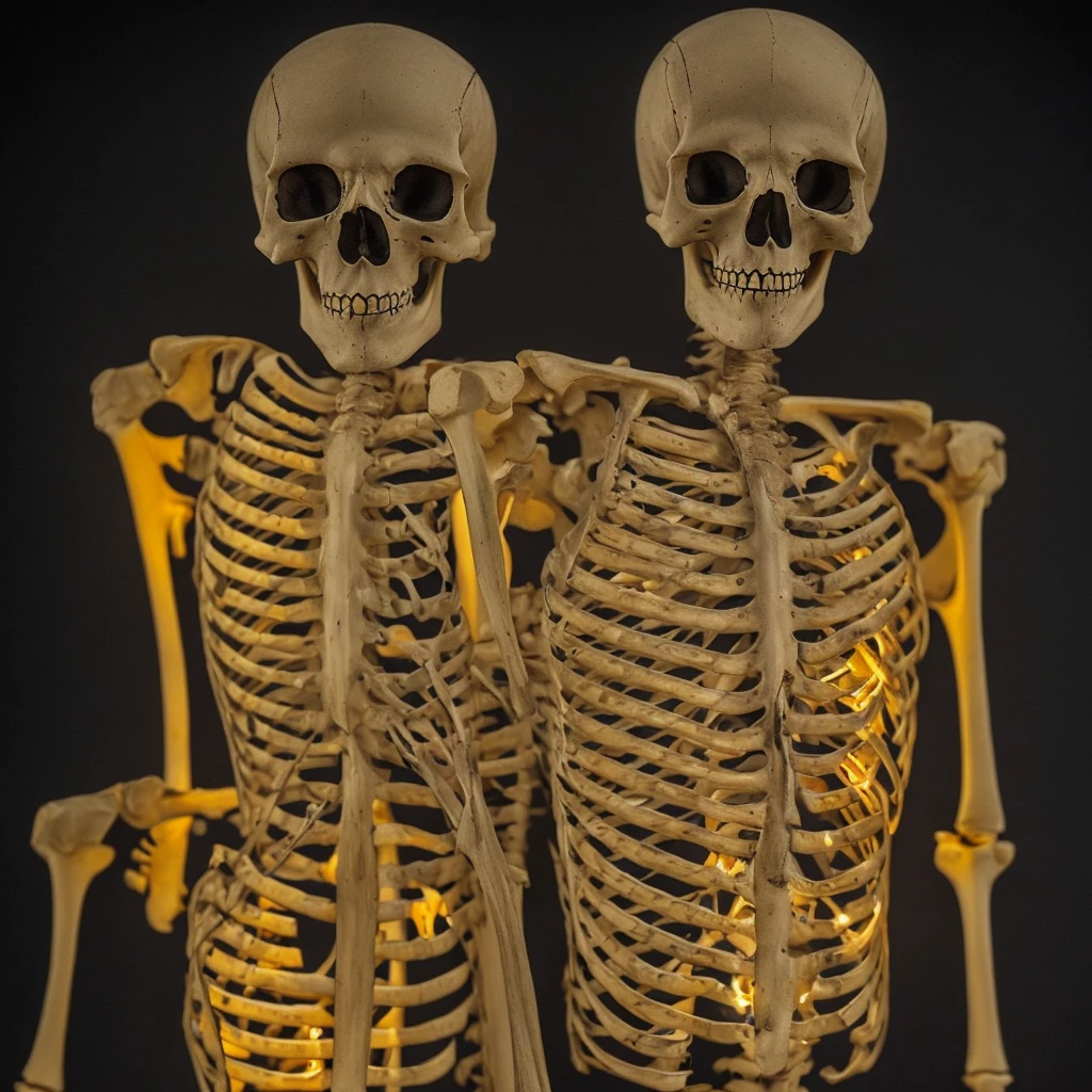 Skeleton: glowing blue eyes