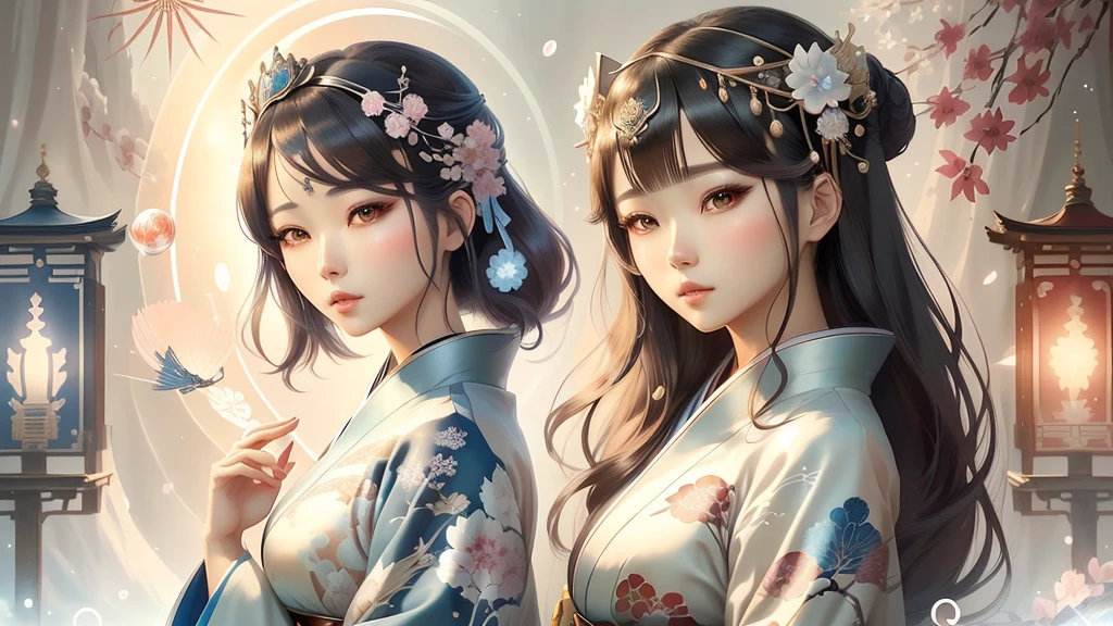 anime girl with a blue kimono and a white background, palace , a girl in hanfu, artwork in the style of guweiz, a beautiful artwork illustration, exquisite digital illustration, beautiful digital artwork, japanese goddess, a beautiful fantasy empress, japanese fantasy, beautiful fantasy art portrait, guweiz, beautiful digital illustration, elegant japanese woman, chinese fantasy,((frontal face)),