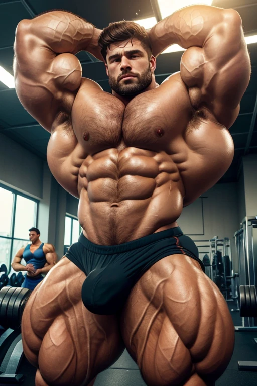 Three college students. Gym setting. Hypnotized to lift dumbbells. Lifting partners. Mindless. brainless. IQ drain. Bodybuilder jock conversion. Assimilation. Blank stares. Mouth hanging open. Colored. Vapid. Dull gaze. Glazed eyes. Dazed. Bruh. Brute. Impossibly large muscles. Sweaty. Vapor from armpits. Bodybuilder repeats hypnotic mantras in their ears. Hypnosis. Sweaty. Dumb jock. Musclehead. Meathead. Bro. Brainwashing. Brainwashed. Brain to brawn. Meatheadosis. Gym rat. Hyper biceps. Hyper triceps. Hyper traps. Hyper pecs. broad shoulders. Hyper muscles. Huge bulging crotch. Hyper crotch bulge. Massive crotch bulge. Dumb jock bro. Repeating mantra in trance with dull blank dimwitted dumb stare over and over again. "I sweat for Coach... I flex for Coach.... I listen and obey.... The armpits, bro, where hair must grow. Present them every day... Your big dumb jock whose muscles rock.... I hear, and I obey.... Yes, Coach. Dumb jock must stay.... I love to be dumb. I love not to think. Big muscles, big hair, and dumb jock stink. Grow bigger and hairy every day. The bigger my bulge, the more I obey.... I obey... I ... obey...." Thick hairy armpits. Hirsute. vapor from armpits. Musk.