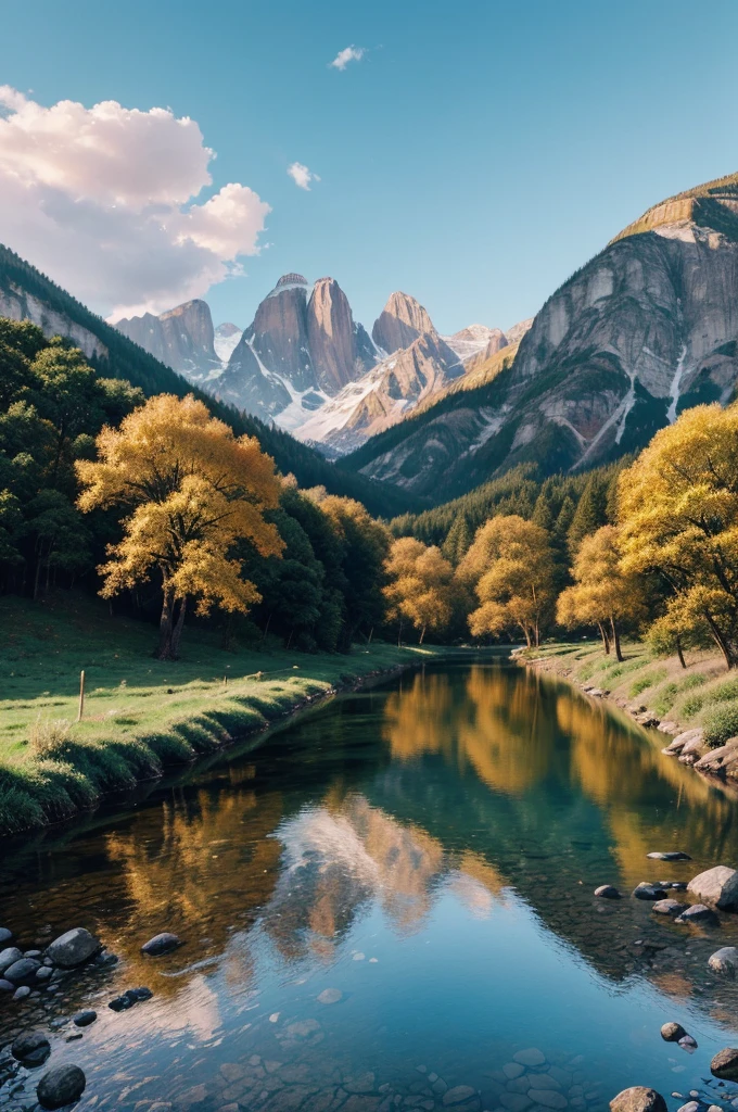 Certainly! Here's a prompt: "Create an image that captures the contrast between a human artist painstakingly painting a detailed landscape over hours, while an AI swiftly generates a similarly detailed landscape in just a few seconds."