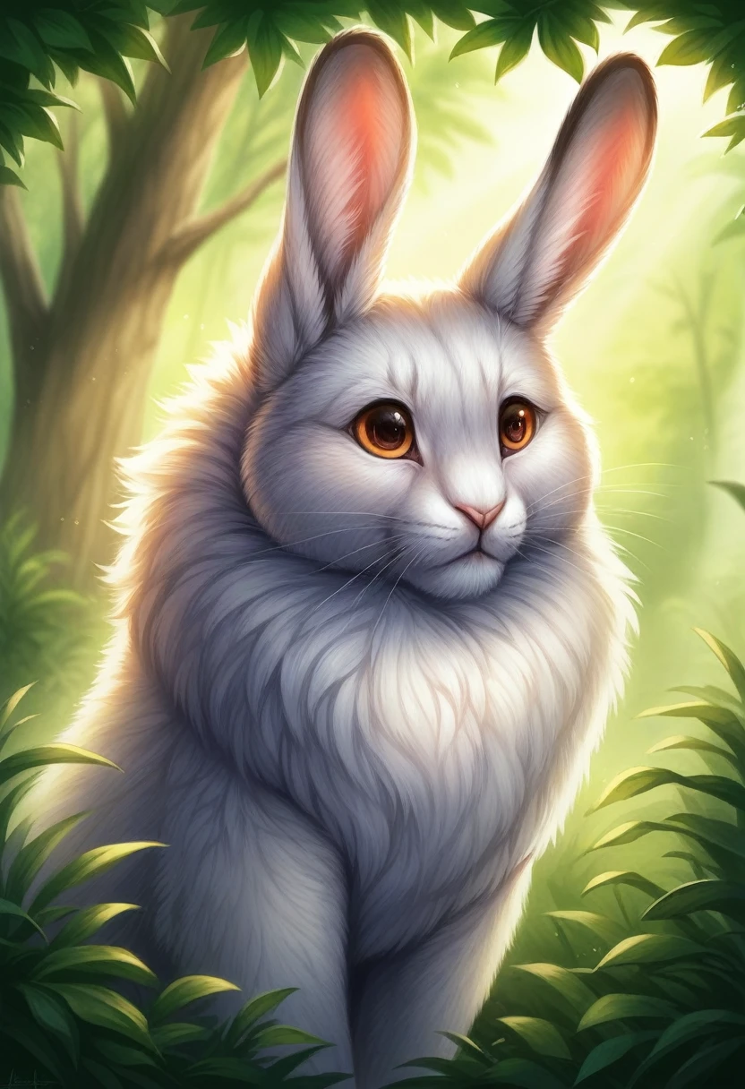 A cute little rabbit, eating a delicious strawberry, (best quality,4k,8k,highres,masterpiece:1.2),ultra-detailed,(realistic,photorealistic,photo-realistic:1.37),cute rabbit, rabbit eating strawberry, rabbit with strawberry, adorable rabbit, small rabbit, fluffy rabbit, detailed fur, detailed eyes, detailed mouth, detailed nose, intricate details, soft lighting, warm colors, vibrant colors, natural setting, lush greenery, nature scene, 9:16 aspect ratio