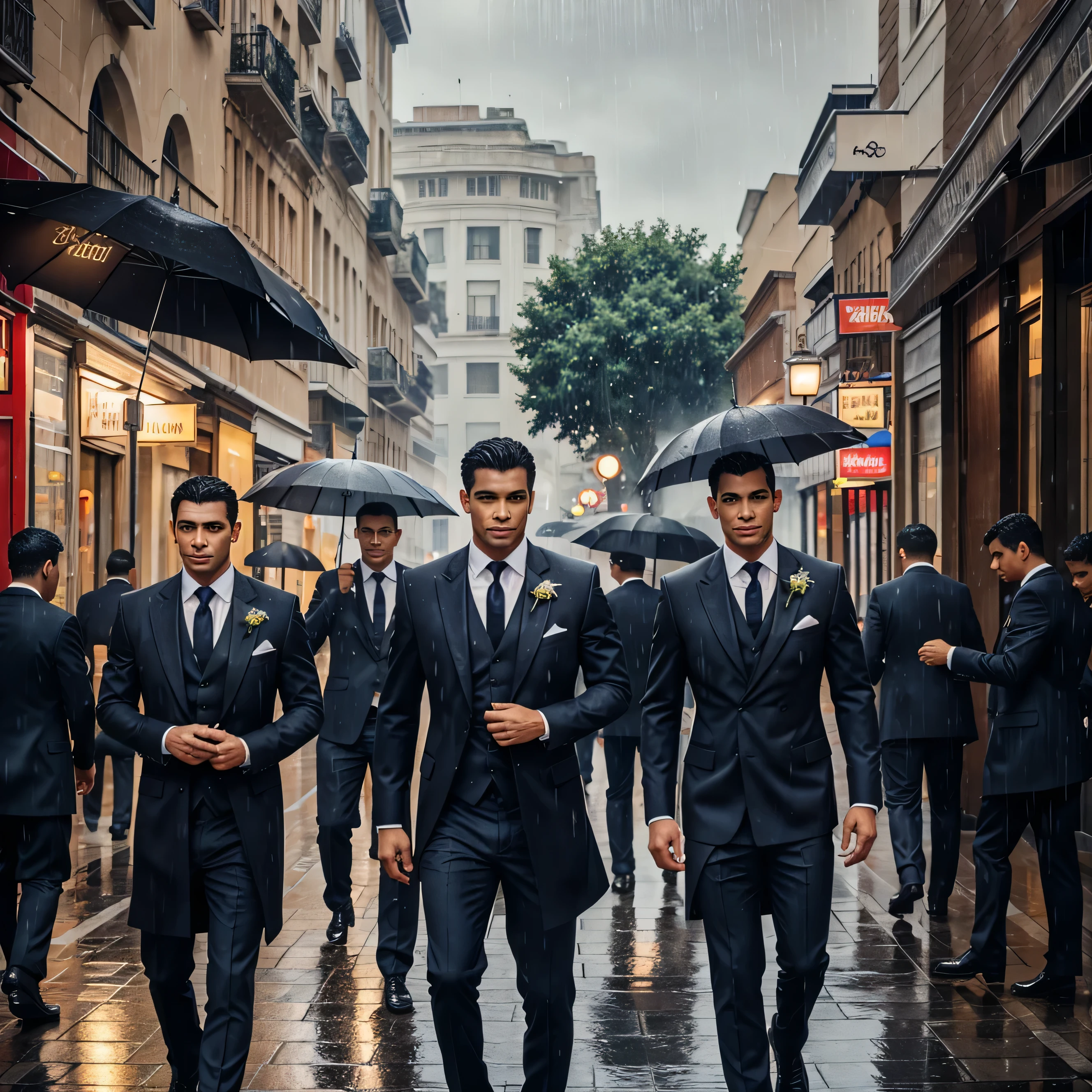 The men raining