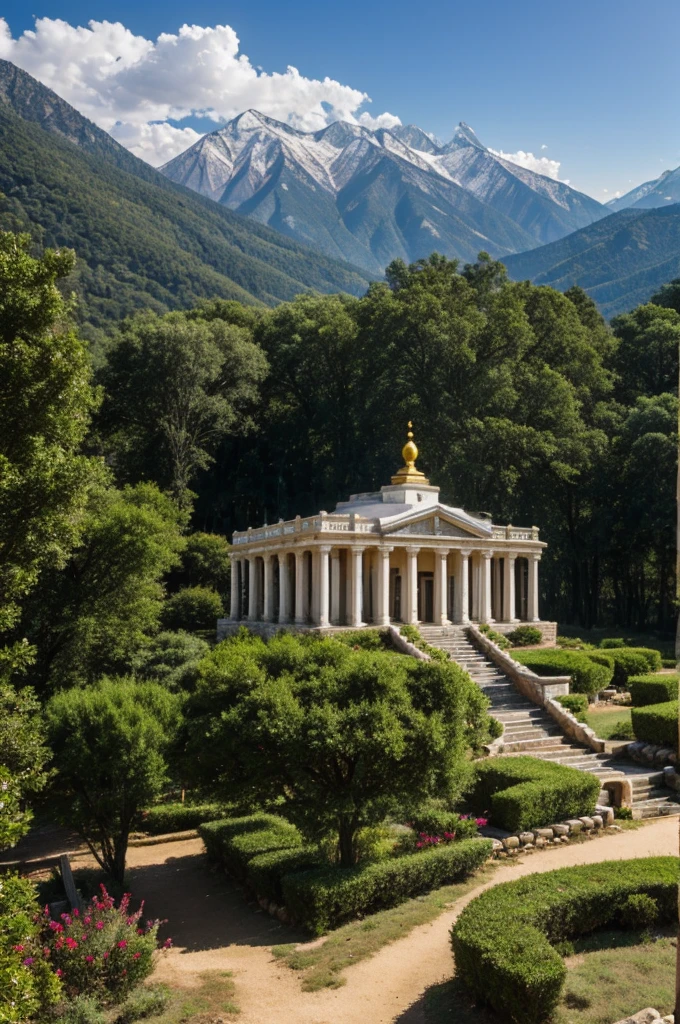 European colonial temple in the mountains