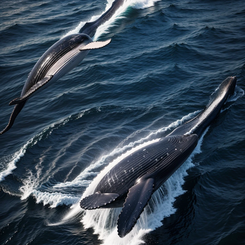 Whale flying