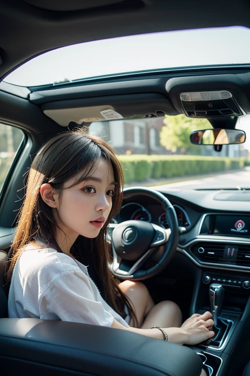 ((Realistic Light, Highest quality, 8K, masterpiece :1.3)), Frank, One Girl, Beautiful woman with perfect figure :1.4, car washガール、Hyper Realistic Stick、Surreal、uhd'、超人気のcar washクイーン、nude、Showing off as much skin as possible、Playmate proportions、Queen of Eros、car wash、Boobs exposed、 exposed、Pinpoint licking of the clitoris、Infinite Orgasm、