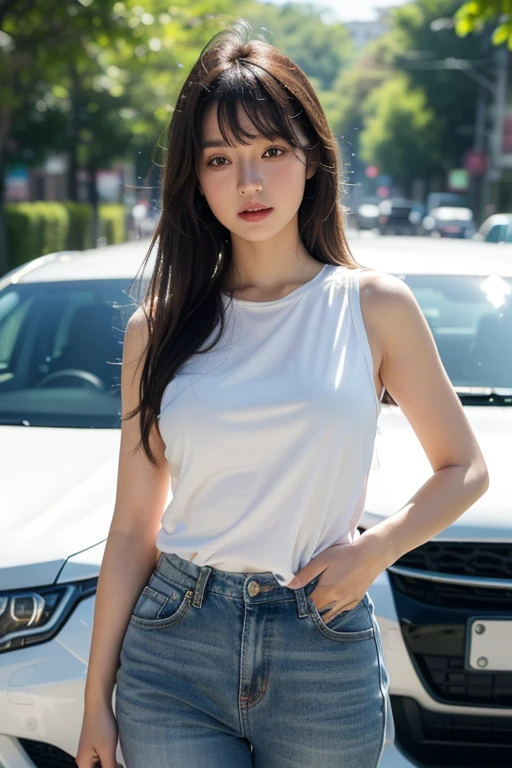 ((Realistic Light, Highest quality, 8K, masterpiece :1.3)), Frank, One Girl, Beautiful woman with perfect figure :1.4, car washガール、Hyper Realistic Stick、Surreal、uhd'、超人気のcar washクイーン、nude、Showing off as much skin as possible、Playmate proportions、Queen of Eros、car wash、Boobs exposed、Boobs exposed、Pinpoint licking of the clitoris、Infinite Orgasm、