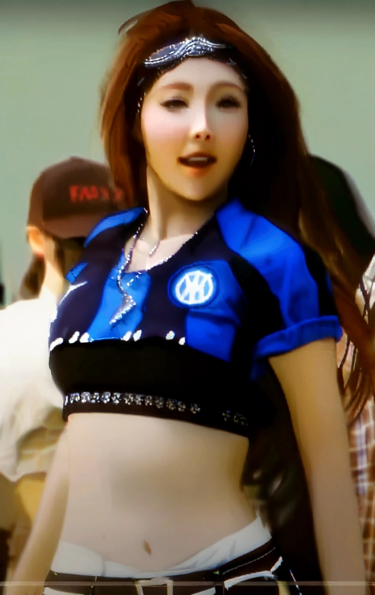 o	Please recreate TWICE's Nayeon's ABCD performance video costume as faithfully as possible., 