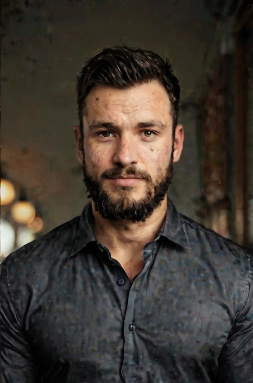 dg_DougXL man 30yo wearing Henley shirt,