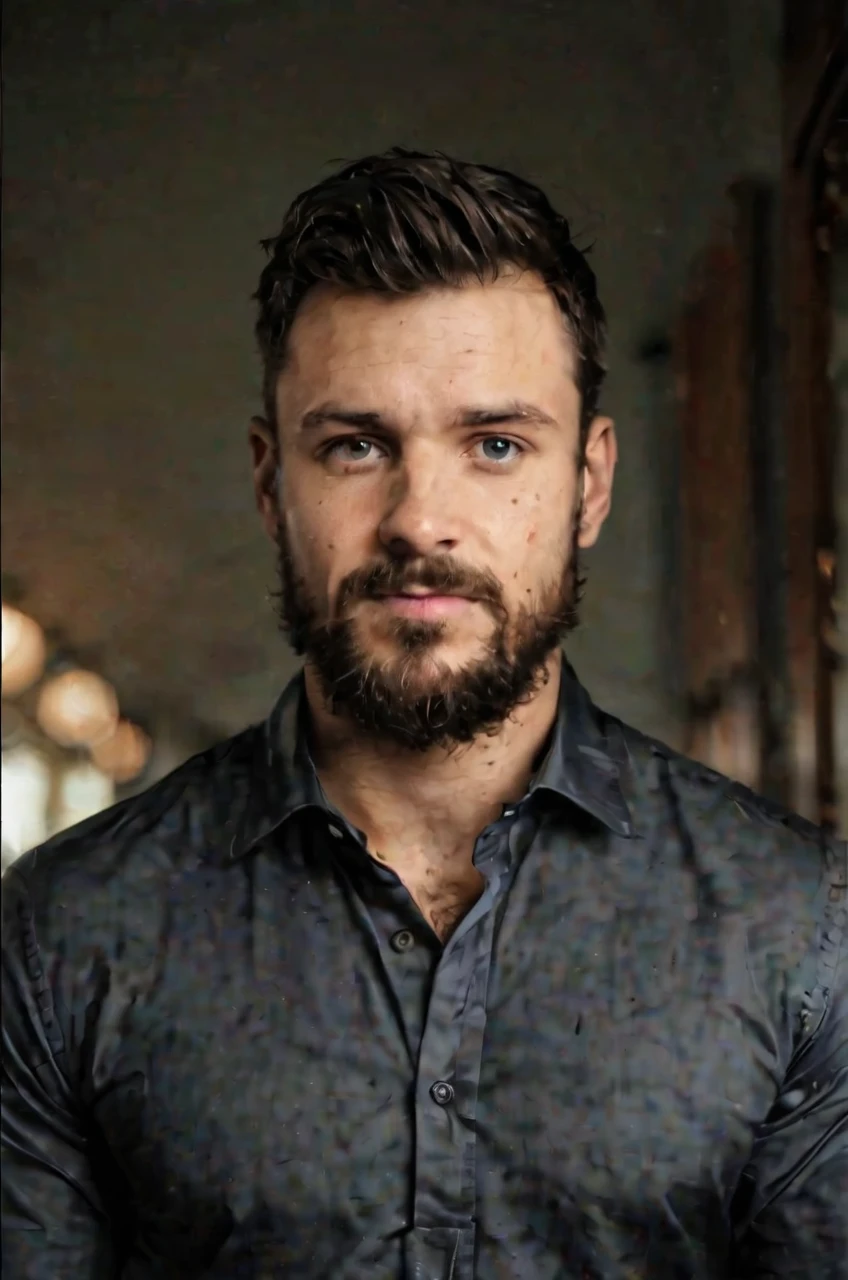 dg_DougXL man 30yo wearing Henley shirt,