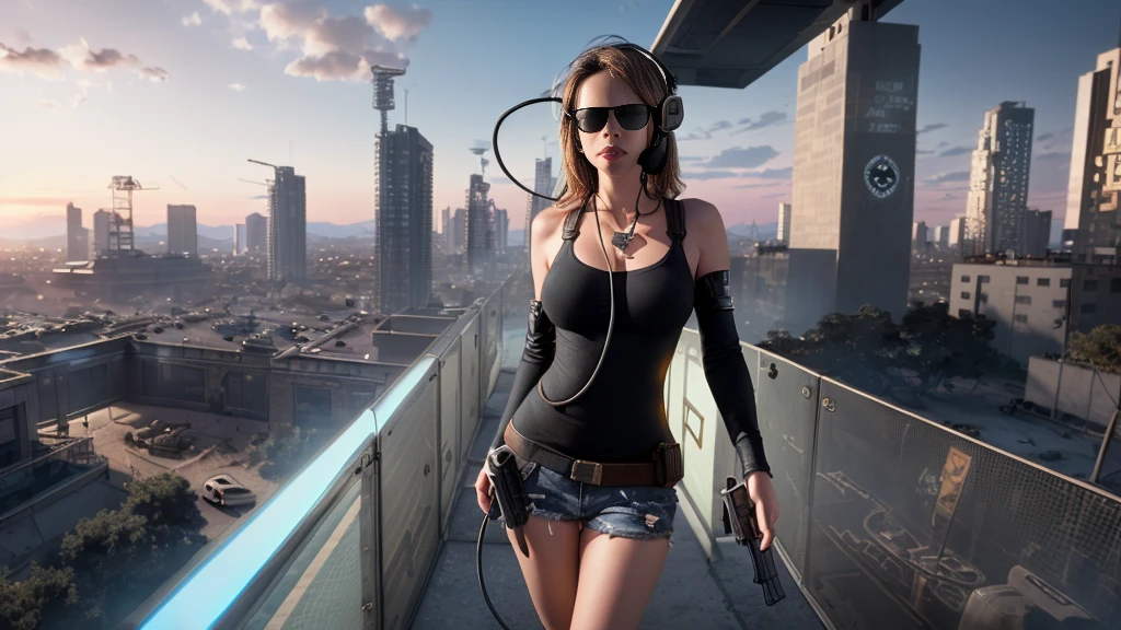 Lara croft,nua,na torre eiffel