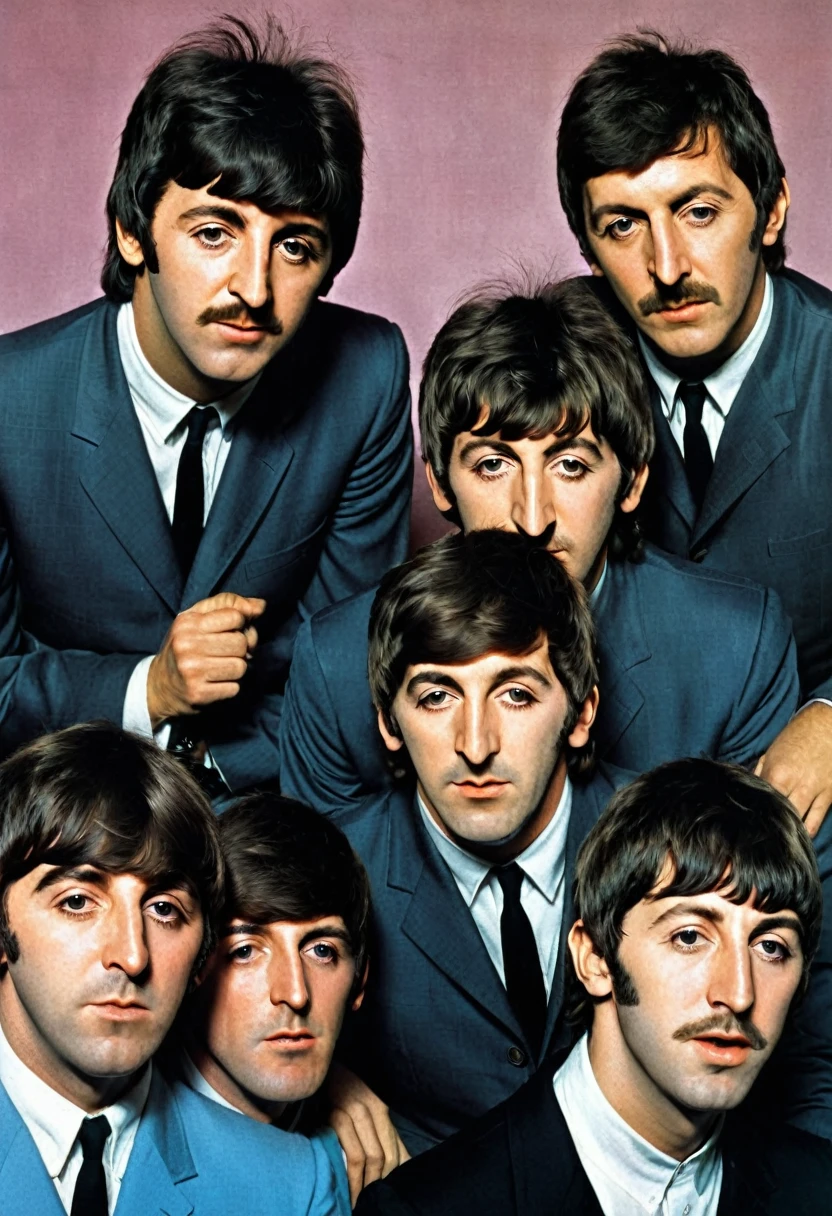 The Beatles on the covers of other famous albums