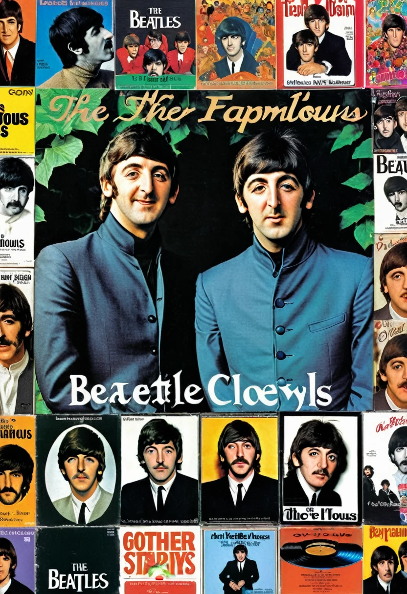 The Beatles on the covers of other famous albums
