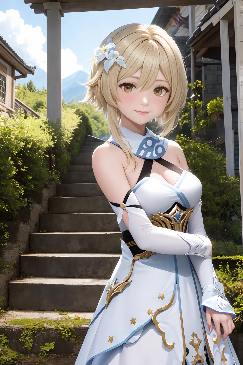 personagens de anime em uma sala com um homem e uma mulher, impacto de ayaka genshin, impacto genshin do jogo ayaka, personagem de impacto genshin, portrait girl of the zodiac knights, girl of the zodiac knights, genshin, personagem de videogame katana zero, ambos os estilos, segurando uma espada no ombro, impacto genshin do videogame, fantasia granblue