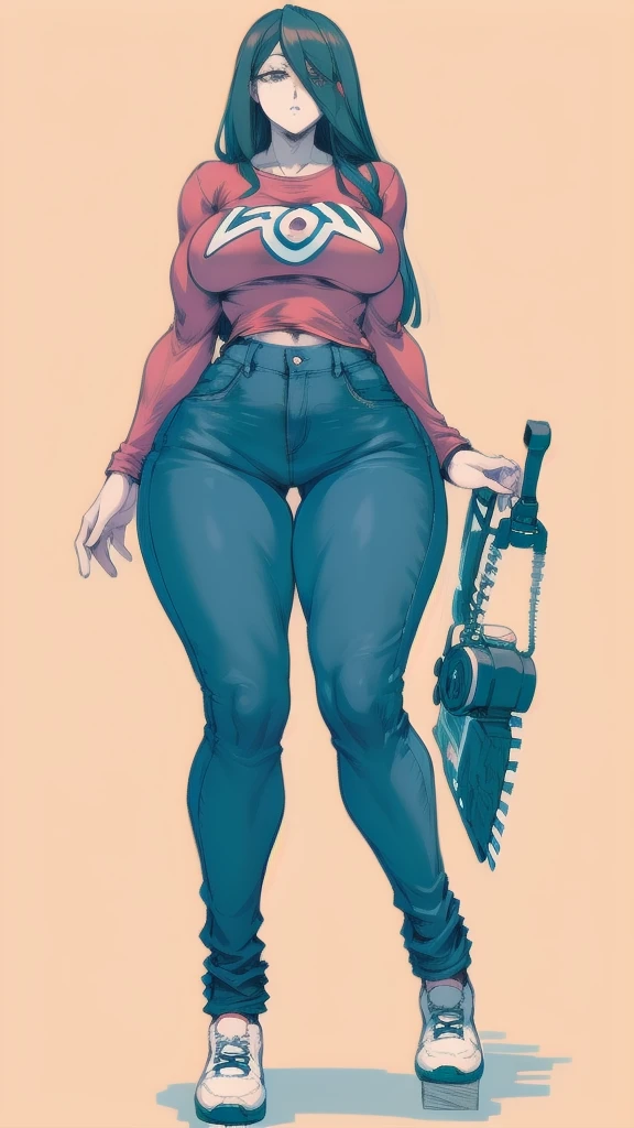 (full body), full body in image, full clothed, sweter shirt, micro shorts jeans, power costume, full power from chainsaw man, power clothes, fusion of power from chainsaw man and power from chainsaw man MAPPA, full woman, full body, long hair, female body, curvy body, thicc body, big thighs, voluptuous body, full thick body, dinamic pose, curve body. detalied pose, body, simple background, expressive face, focus on face, line art, sketch
