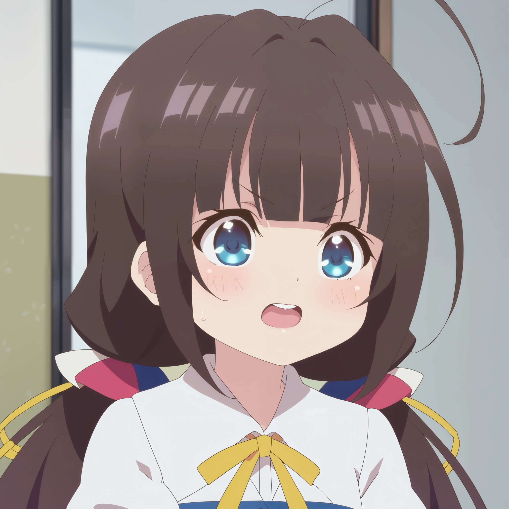 rating safe, score_10, score_8_up, score_7_up, score_6_up, uncensored, anime screencap, flat shadows BREAK Ai Hinatsuru, upper body