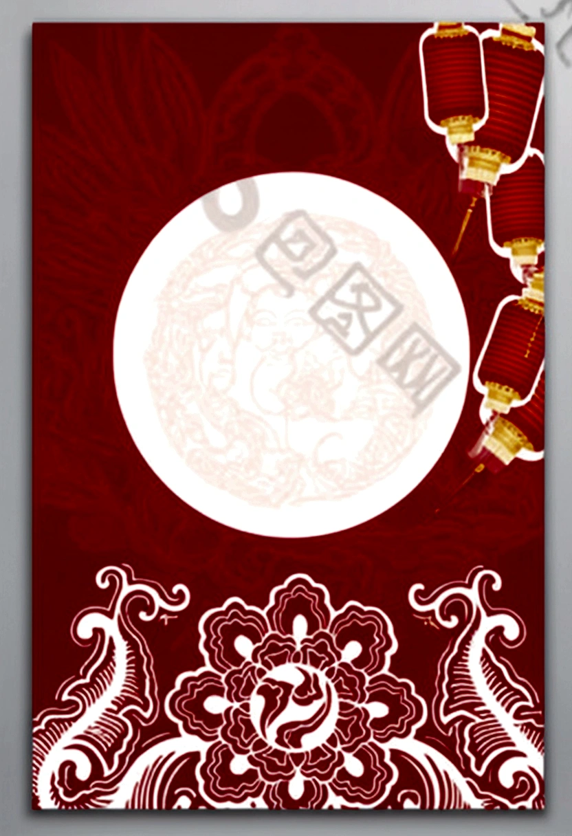 Red and white Chinese New Year card，Served on a white plate, Cloth Banner, Red banner, Full card design, Chinese, poster design, cheongsam, red and white color theme, Ghost Festival, ruanjia, Red Lantern, poster, girl, poster background, 1128x191 resolution