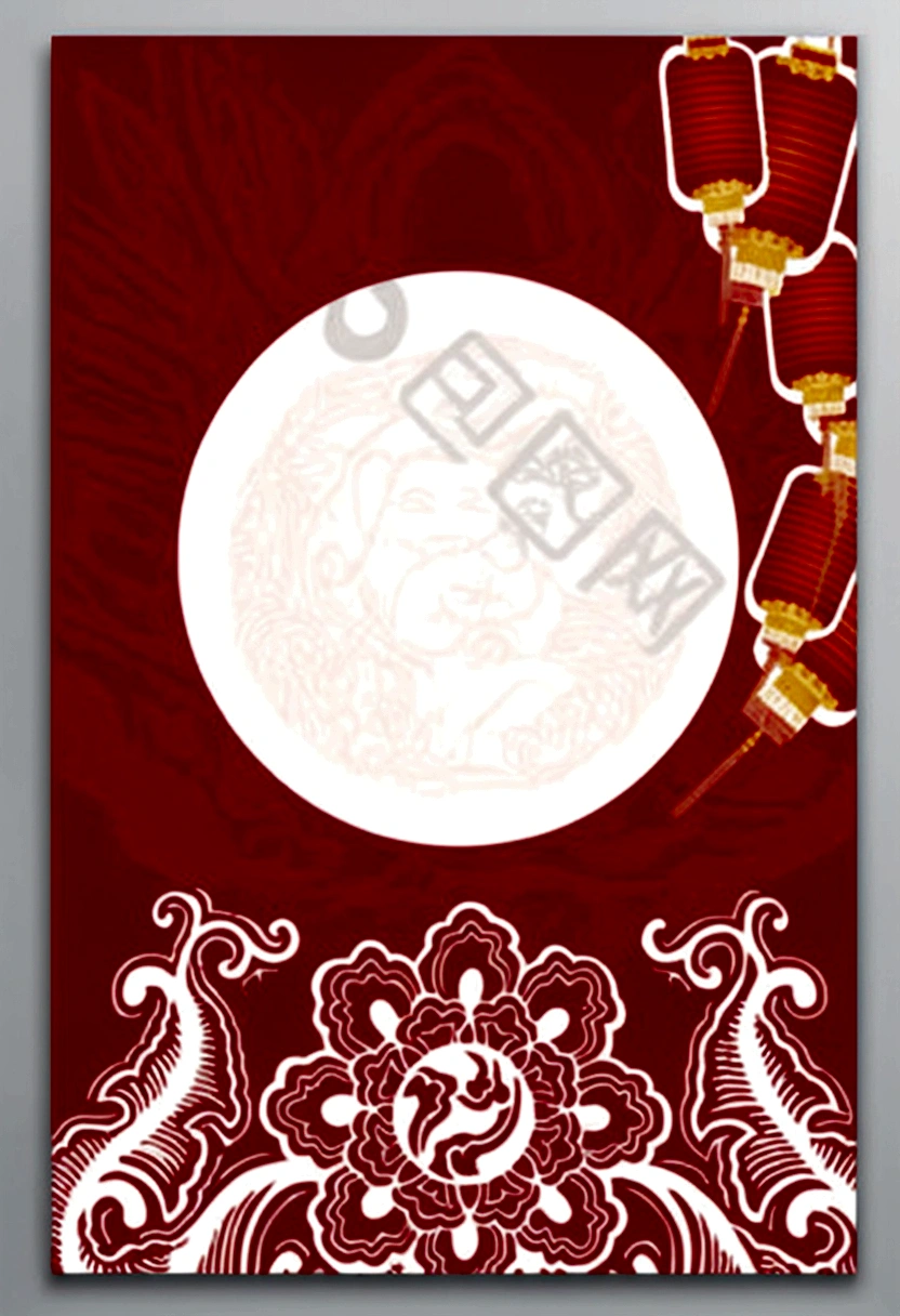 Red and white Chinese New Year card，Served on a white plate, Cloth Banner, Red banner, Full card design, Chinese, poster design, cheongsam, red and white color theme, Ghost Festival, ruanjia, Red Lantern, poster, girl, poster background, 1128x191 resolution